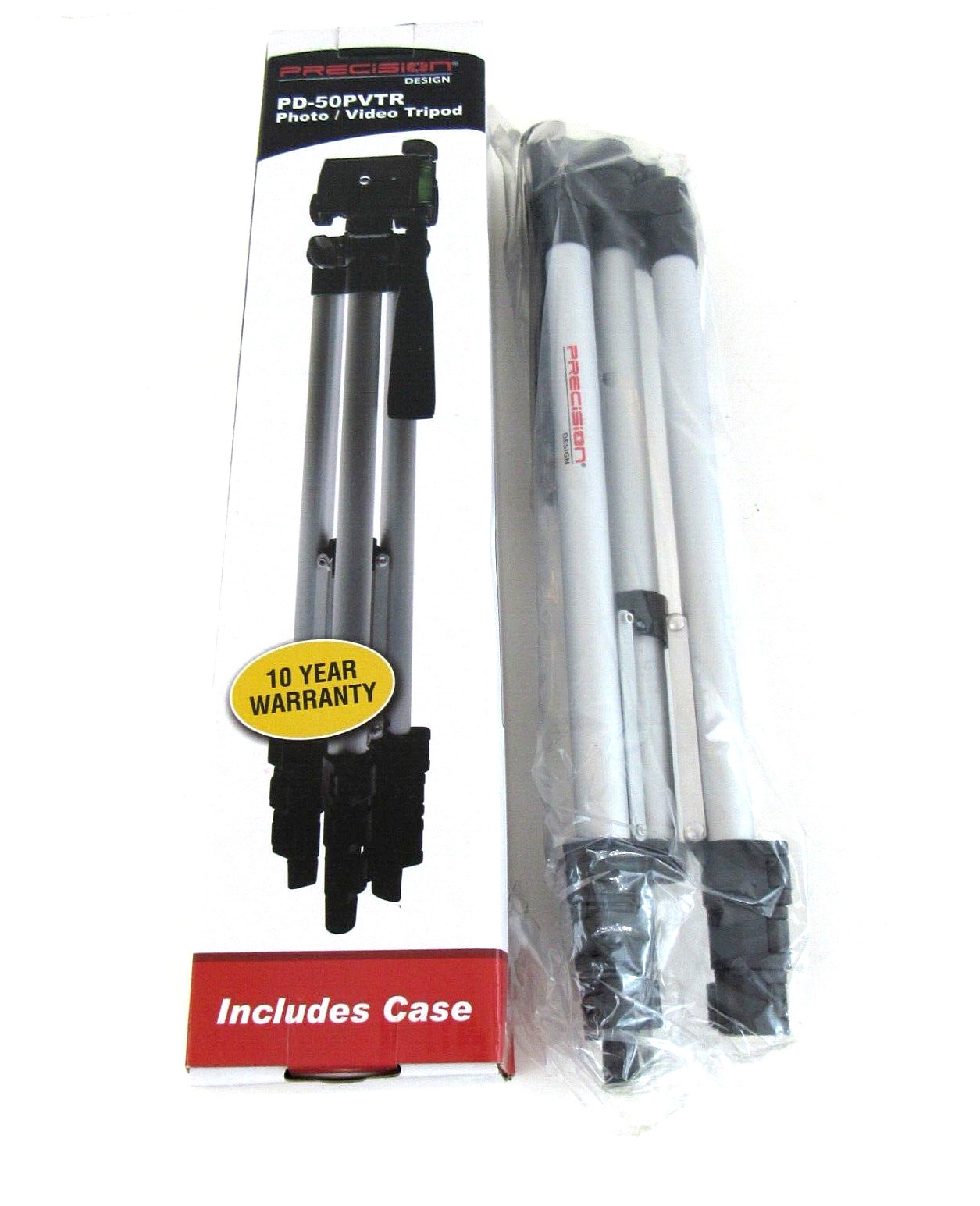 Precision Design PD-50PVTR Tripod 50″ Pan Tilt Head w/ Carry Case Universal