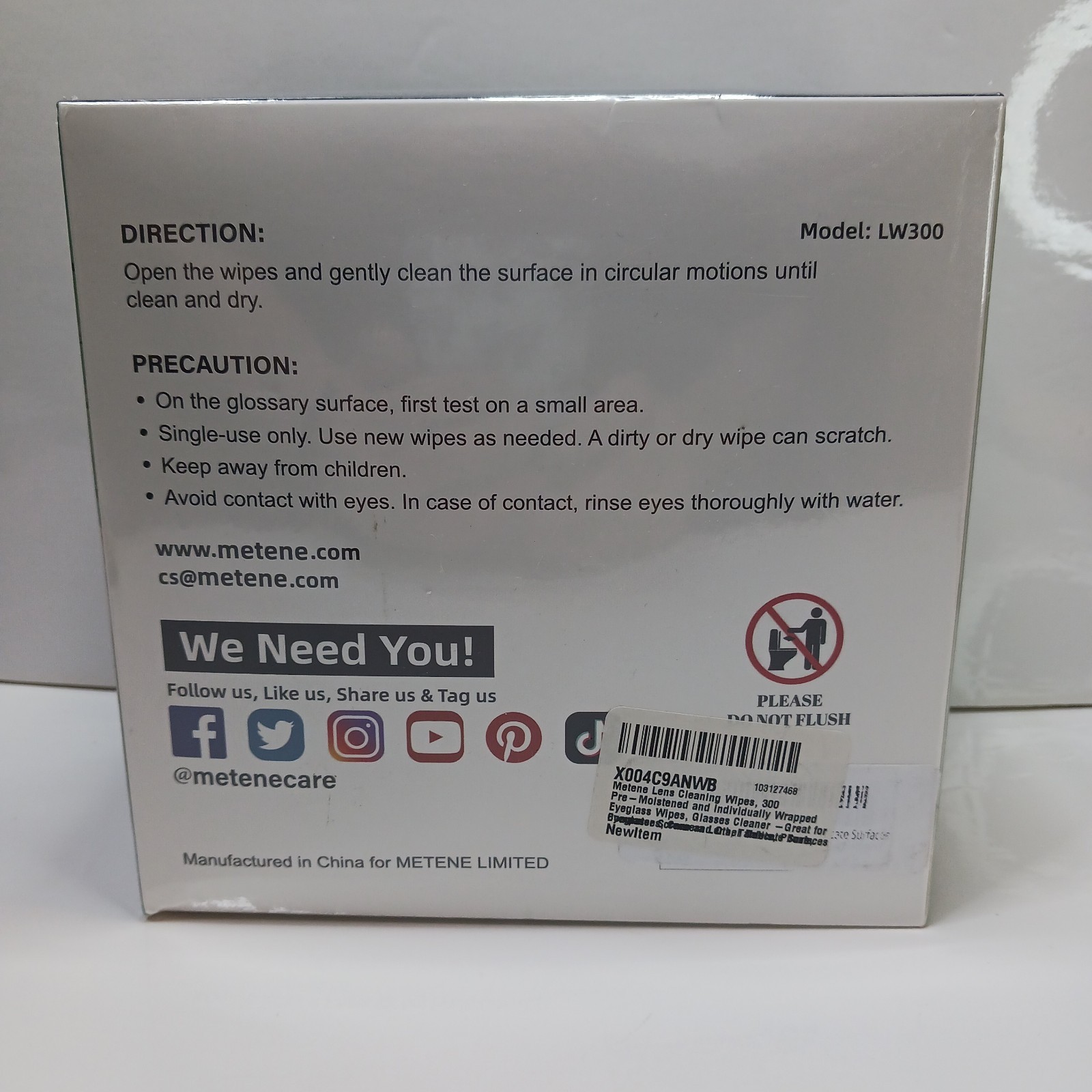 Lens Cleaning Wipes, 300 Pre-Moistened and Individually Wrapped Eyeglass CANADA