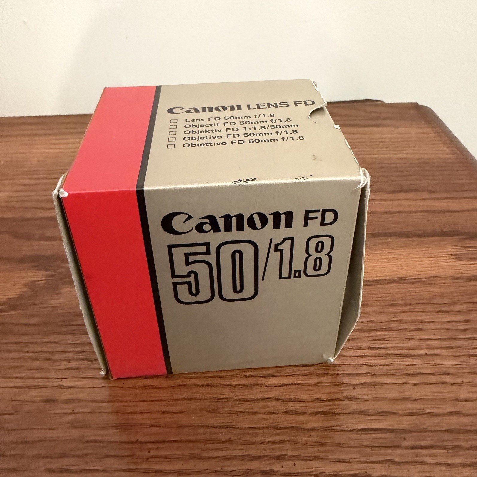 New in Box Canon FD 50mm f/1.8 In Original Packaging Camera Lens Vintage NIB