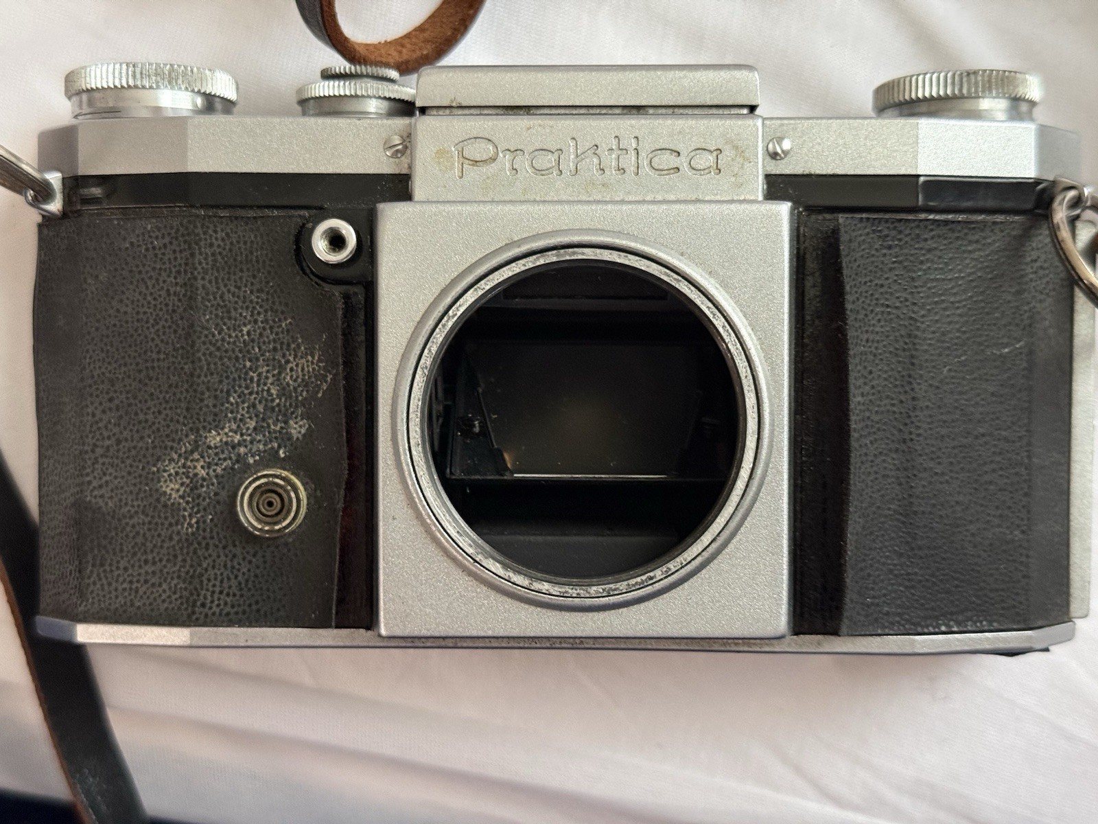 KW Praktica Early Model 35mm Film Camera Body Only Tested Working Ugly Condition