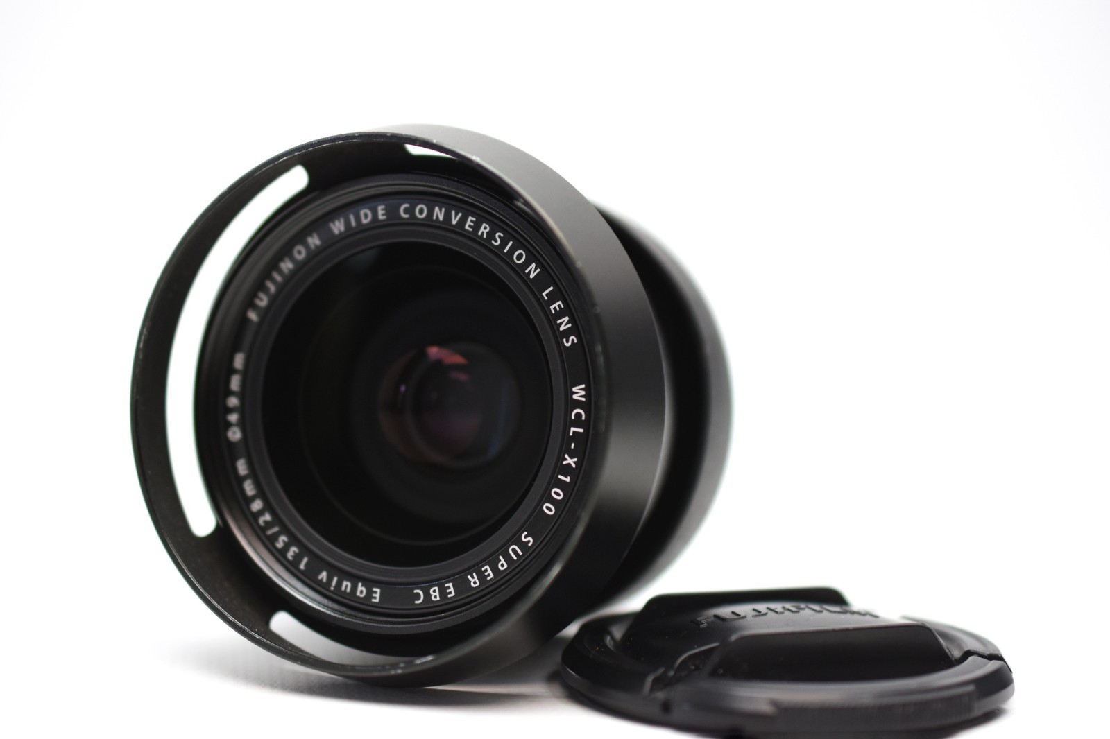 Fujifilm Fujinon Wide Conversion Lens WCL-X100 Black w/ JJC Hood