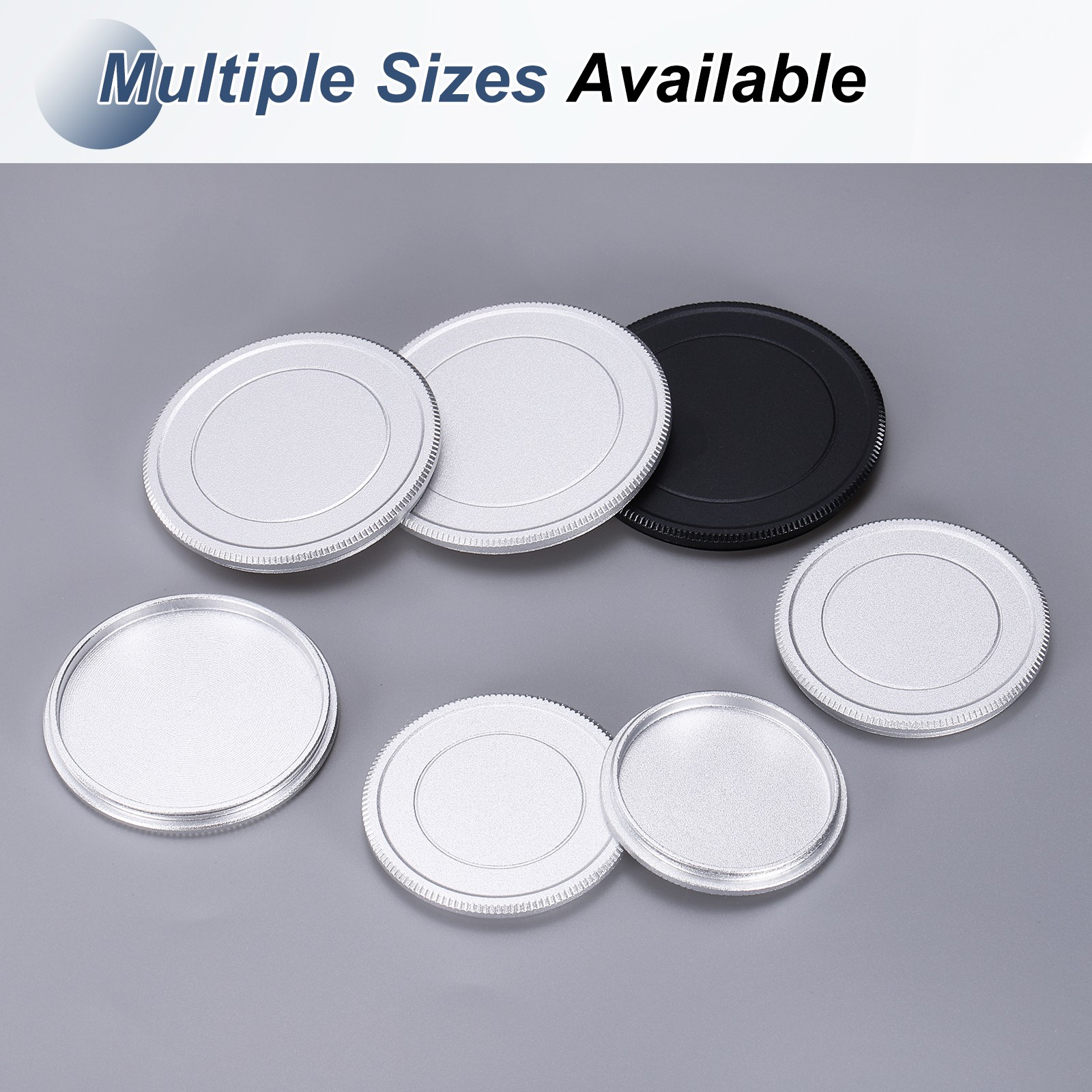 2 Pcs 52mm Camera Lens Cap, Aluminum Screw Mount Front Lens Cap Cover, Black