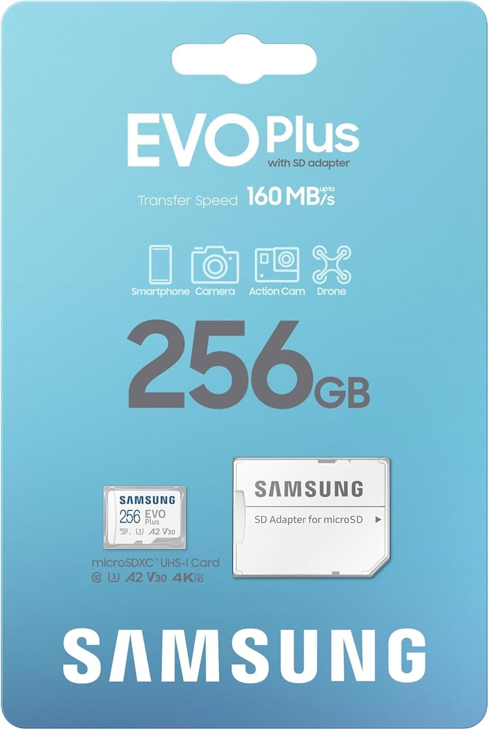 Samsung EVO PLUS 256G 256GB microSDXC micro SDXC for GoPro MB-MC256SA