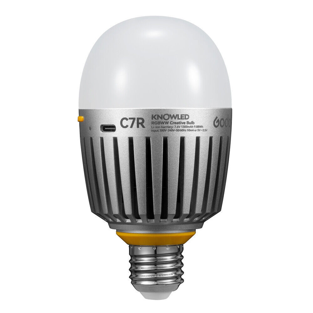Godox C7R E27 RGBWW Creative Light Bulb 2000K-10000K Adjustable Lighting Tube