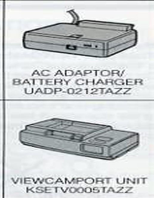 Sharp Viewcam Port Unit and AC Adapter/Battery Charger + More TESTED
