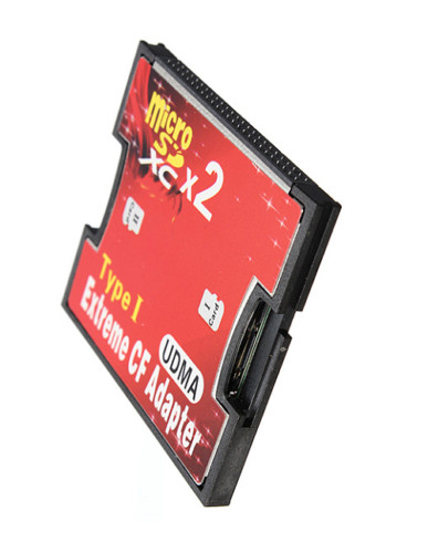 Dual Slot Micro SD TF to CF Adapter Extreme Compact Flash Type I Card Converter