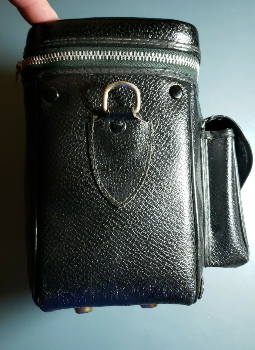 Ship in 24 Hours! Rare! Vintage Black Leather Camera Case Made in Japan
