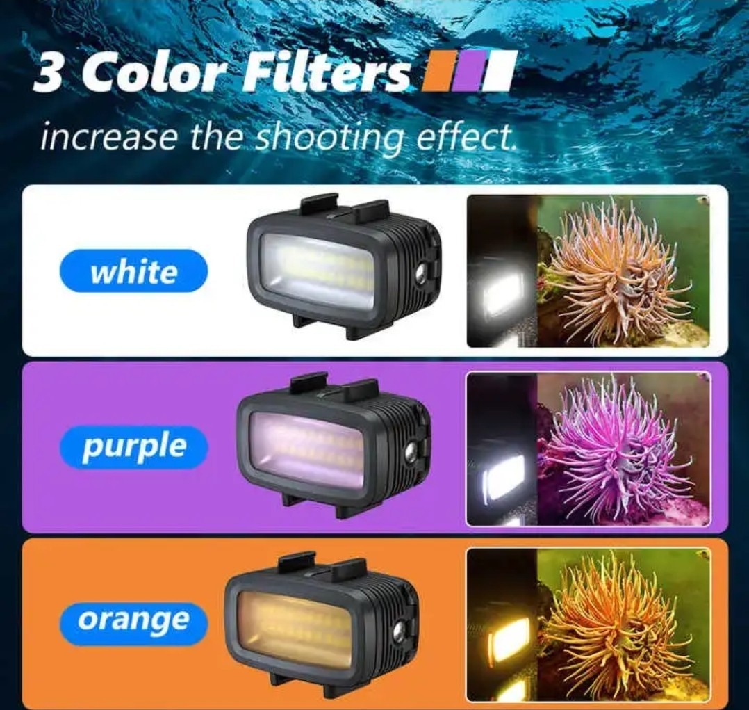 Waterproof LED Diving Light for ALL GoPro HERO 13/12/11/10/9.. MAX Underwater