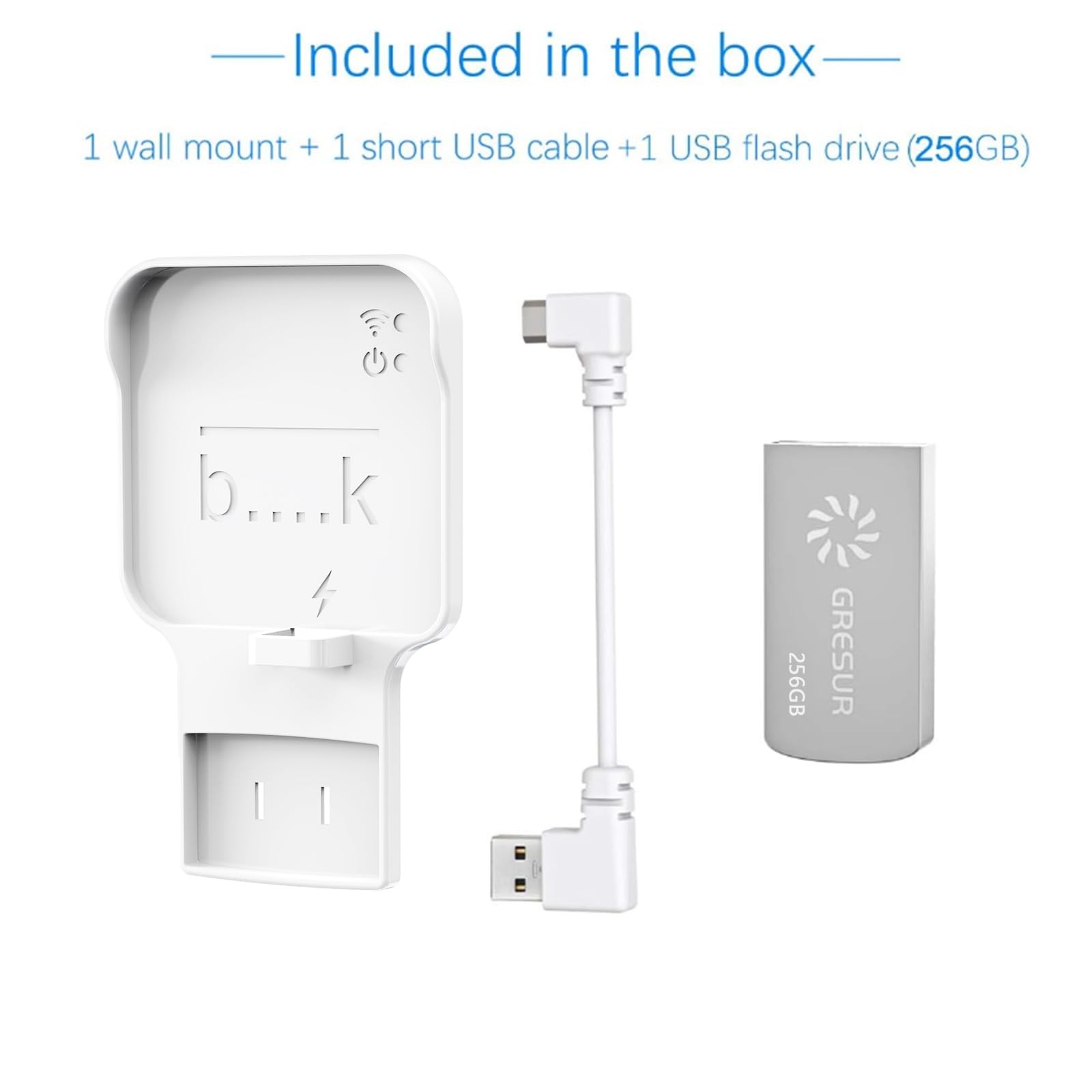 256GB USB Flash Drive for Local Video Storage with 256 GB (Pack of 1), White