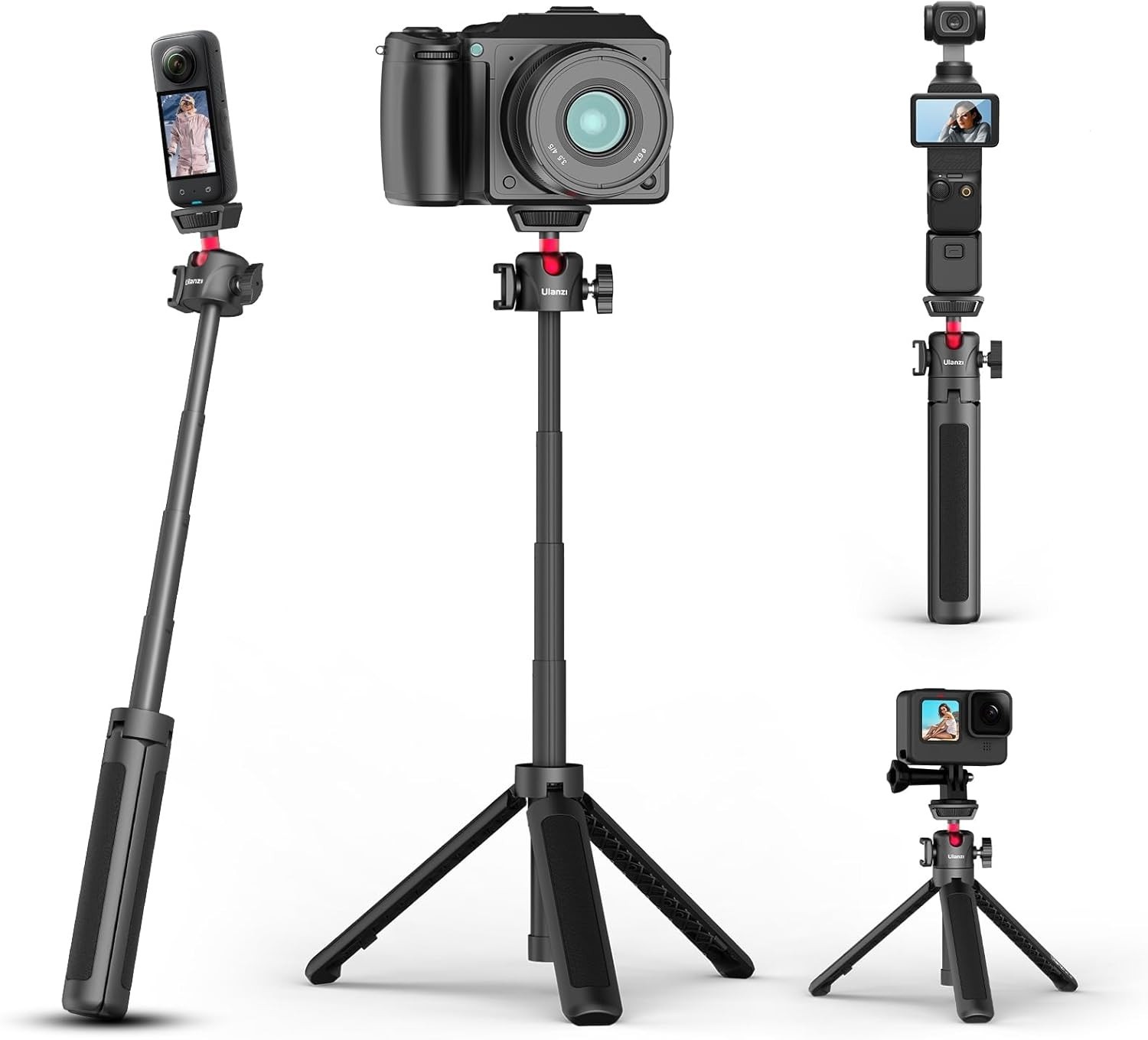 ULANZI MT-16 Extendable Mini Camera Tripod, Ball Head, 22cm Extension