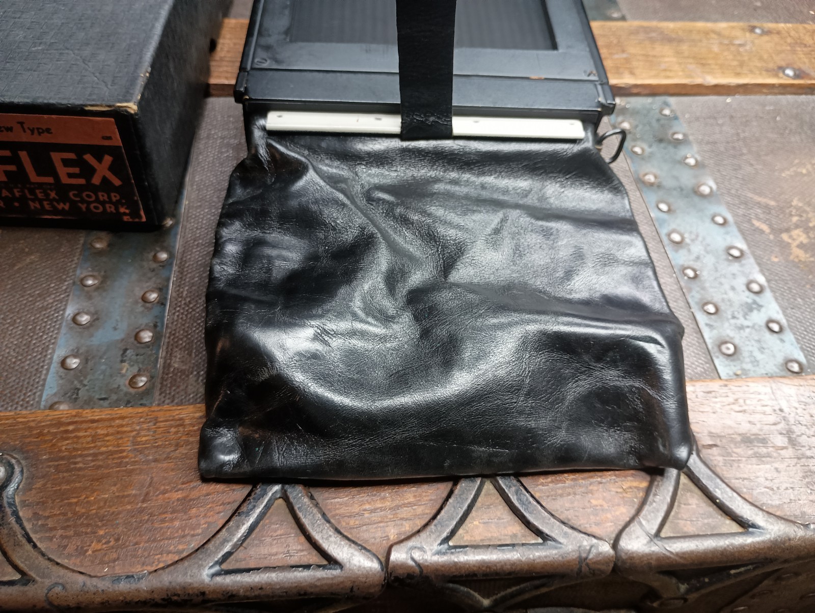 NOS 1920s-30s Graflex 4×5 Cut Film Magazine Bag Mag In Box w/ 12 Septums Folmer