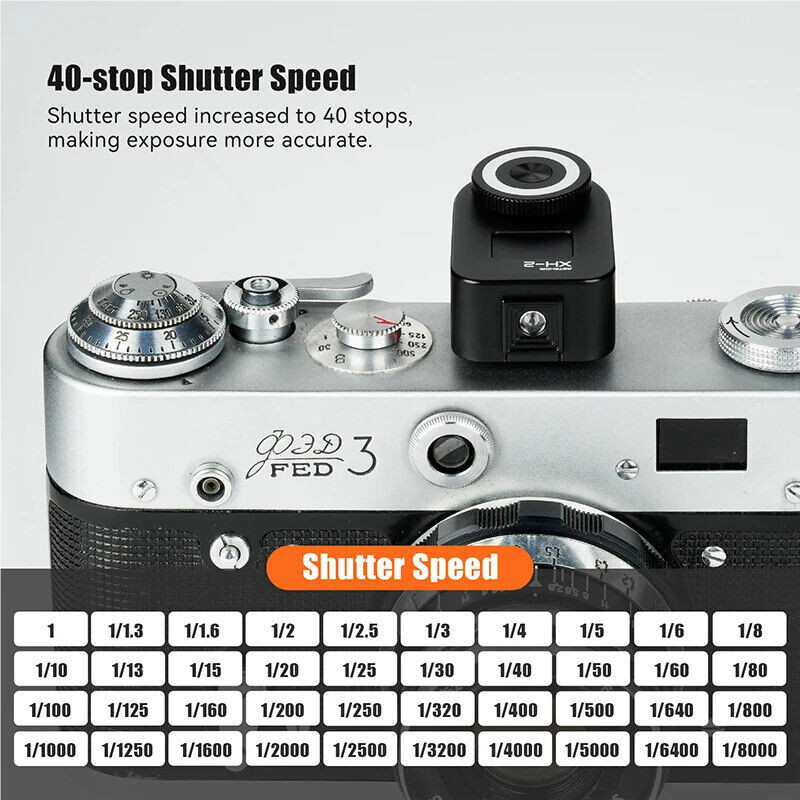 US Astrhori XH-2 Camera Light Meter OLED Screen Cold Shoe 0.66″ Real-Time Meter