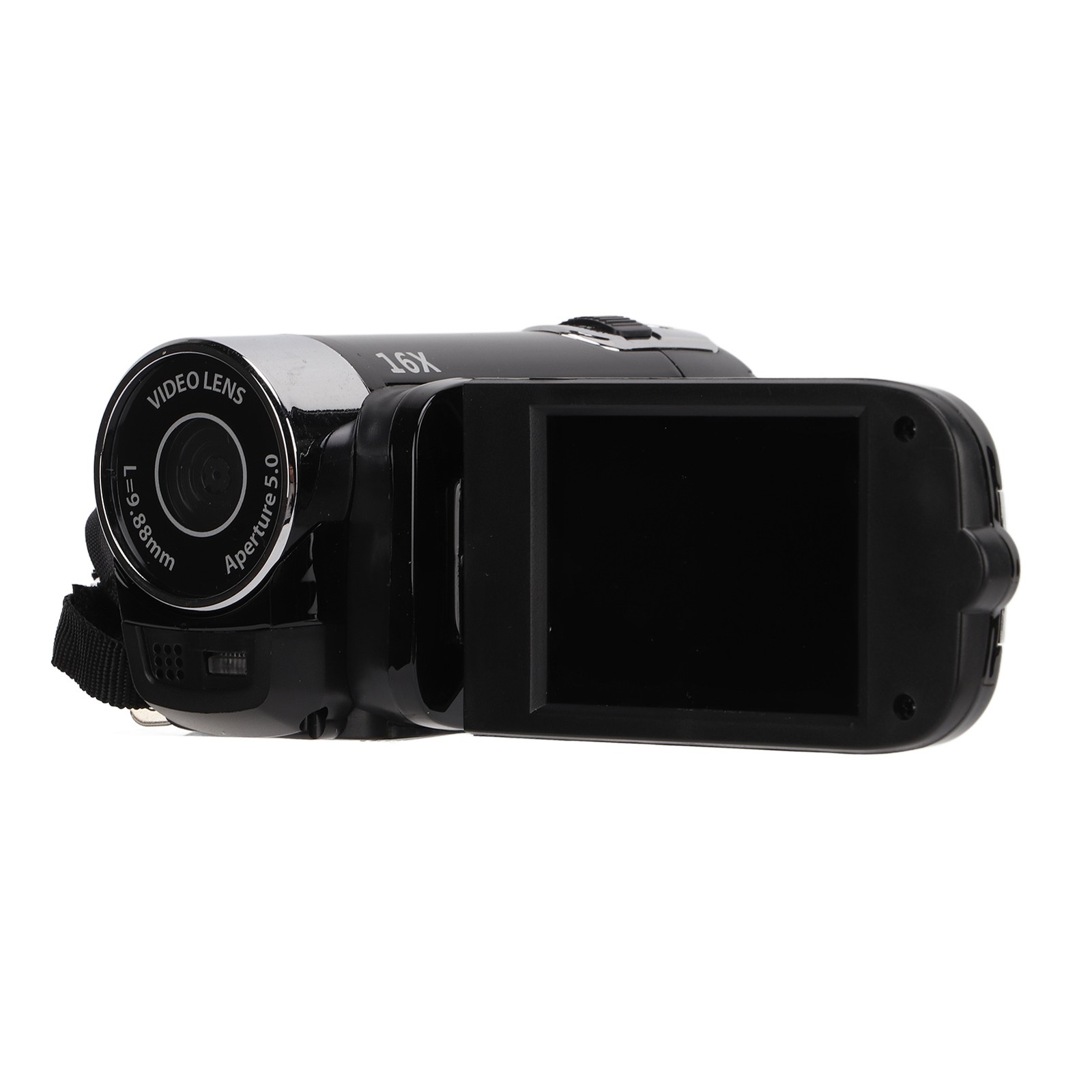 Full HD Camcorder, 16X Zoom, 2.7in 270° Rotating Screen