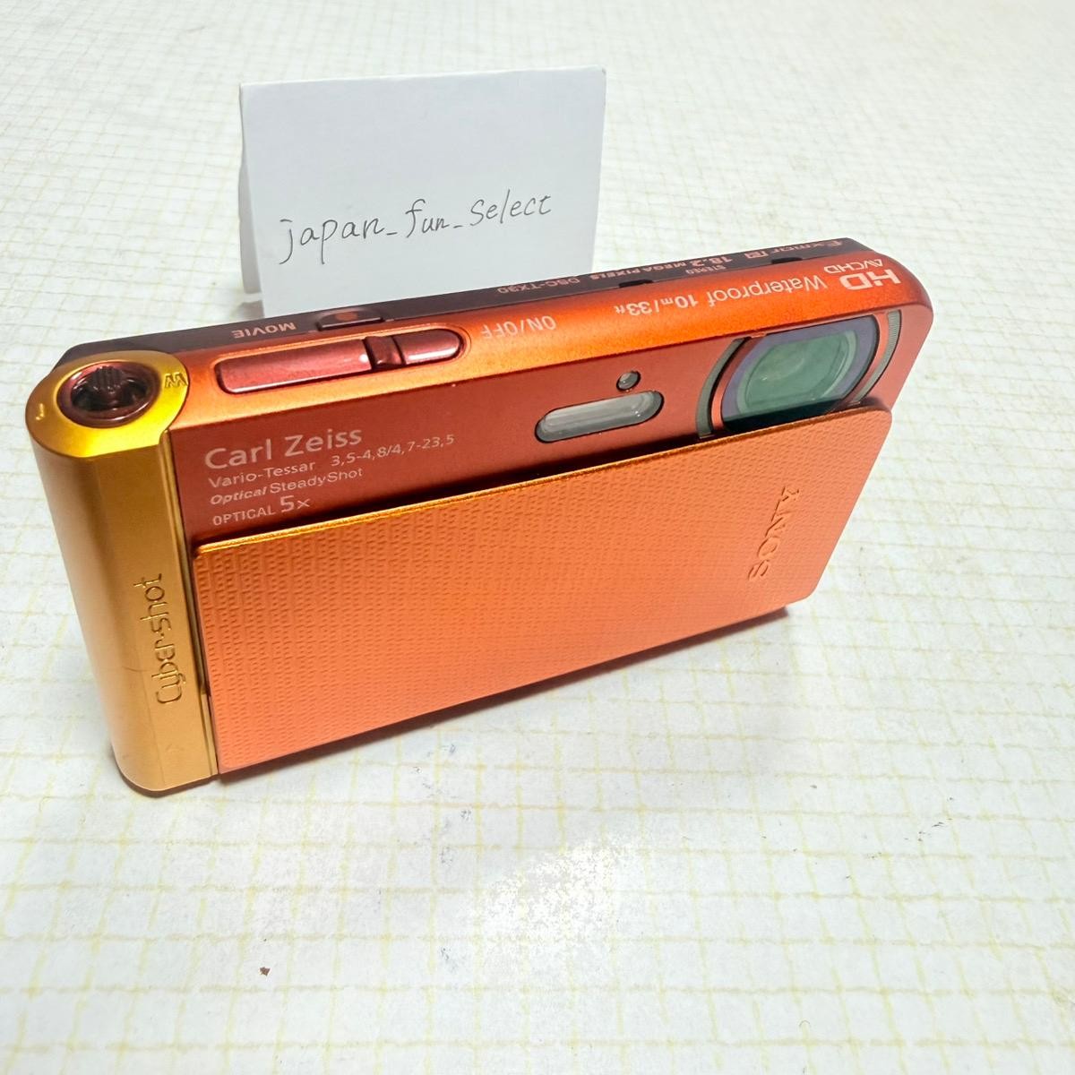 Sony Cyber Shot DSC-TX30 Orange Digital Camera 18.2MP 5x Zoom Full HD Japanese