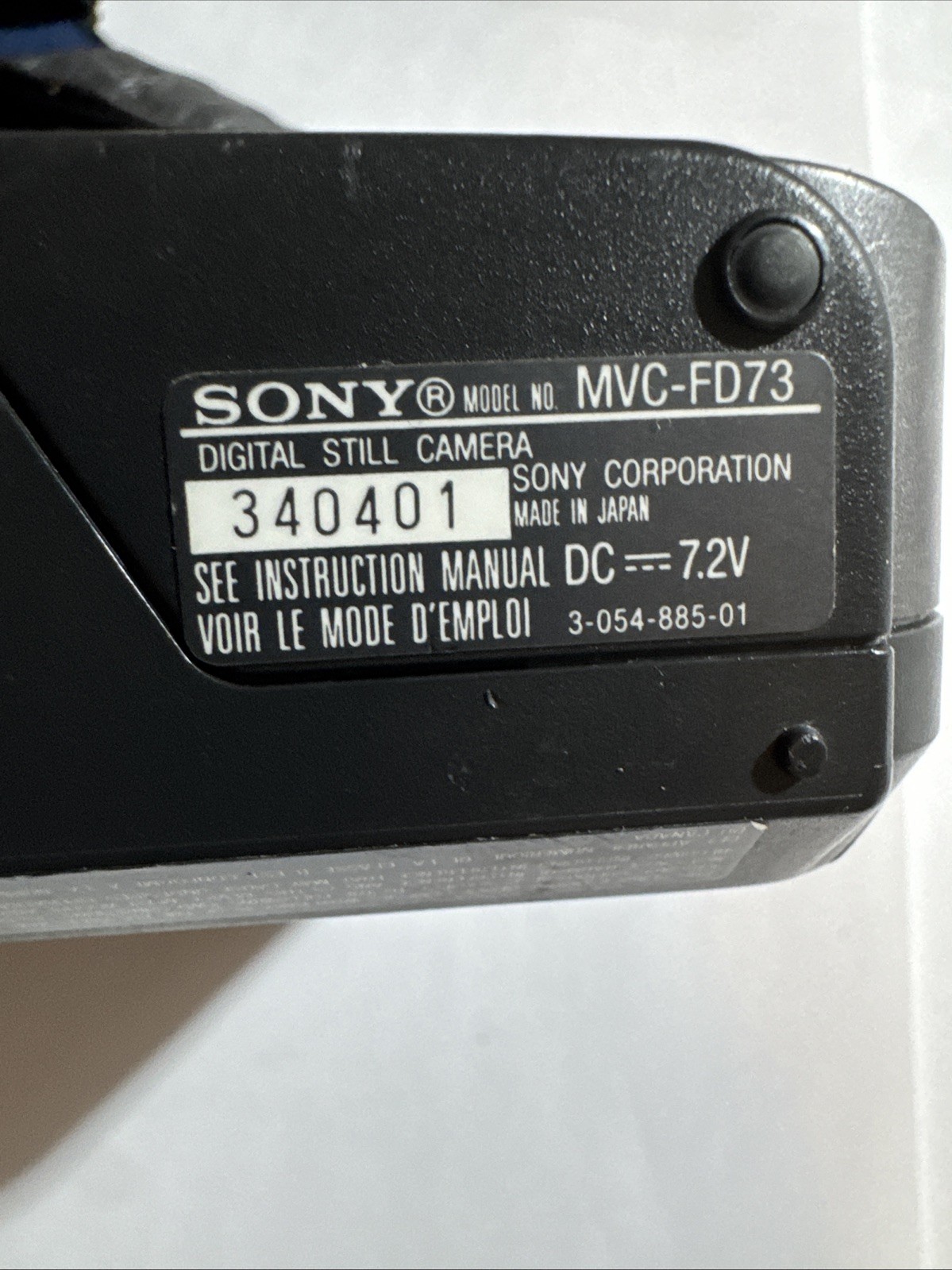 Sony Mavica MVC-FD73 0.4MP Digital Camera Only