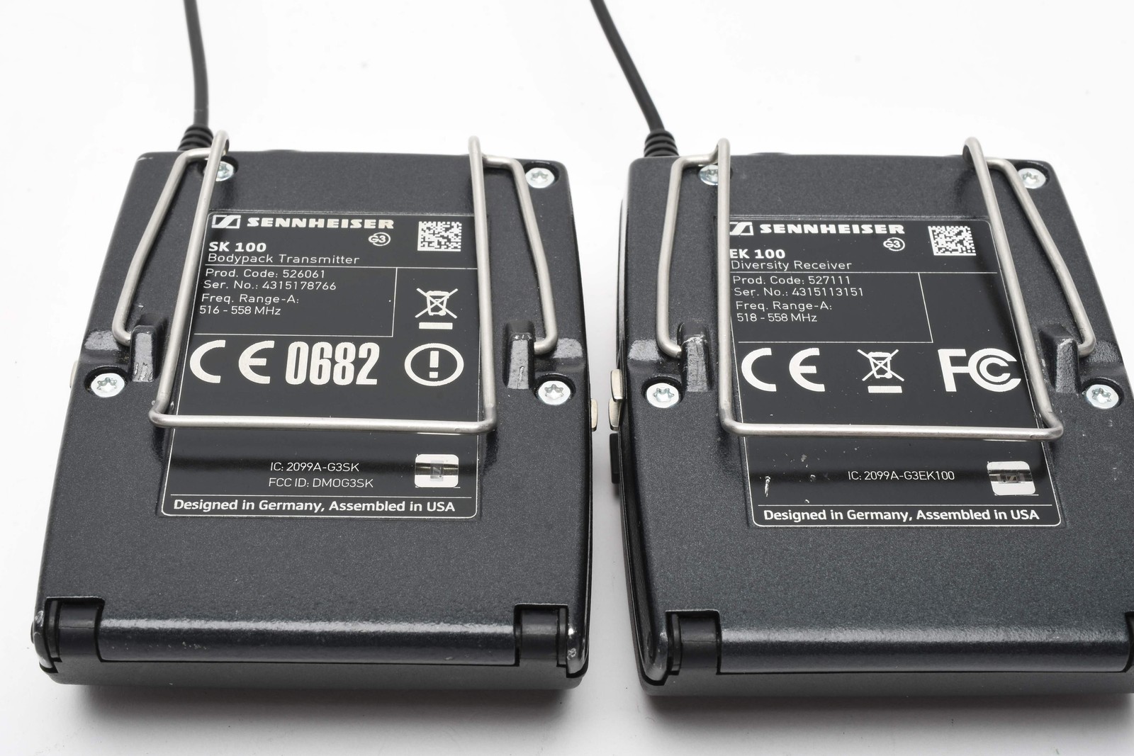 Sennheiser EK100 + SK100 G2 Body Pack Transmitter Receiver, mic, case, Great