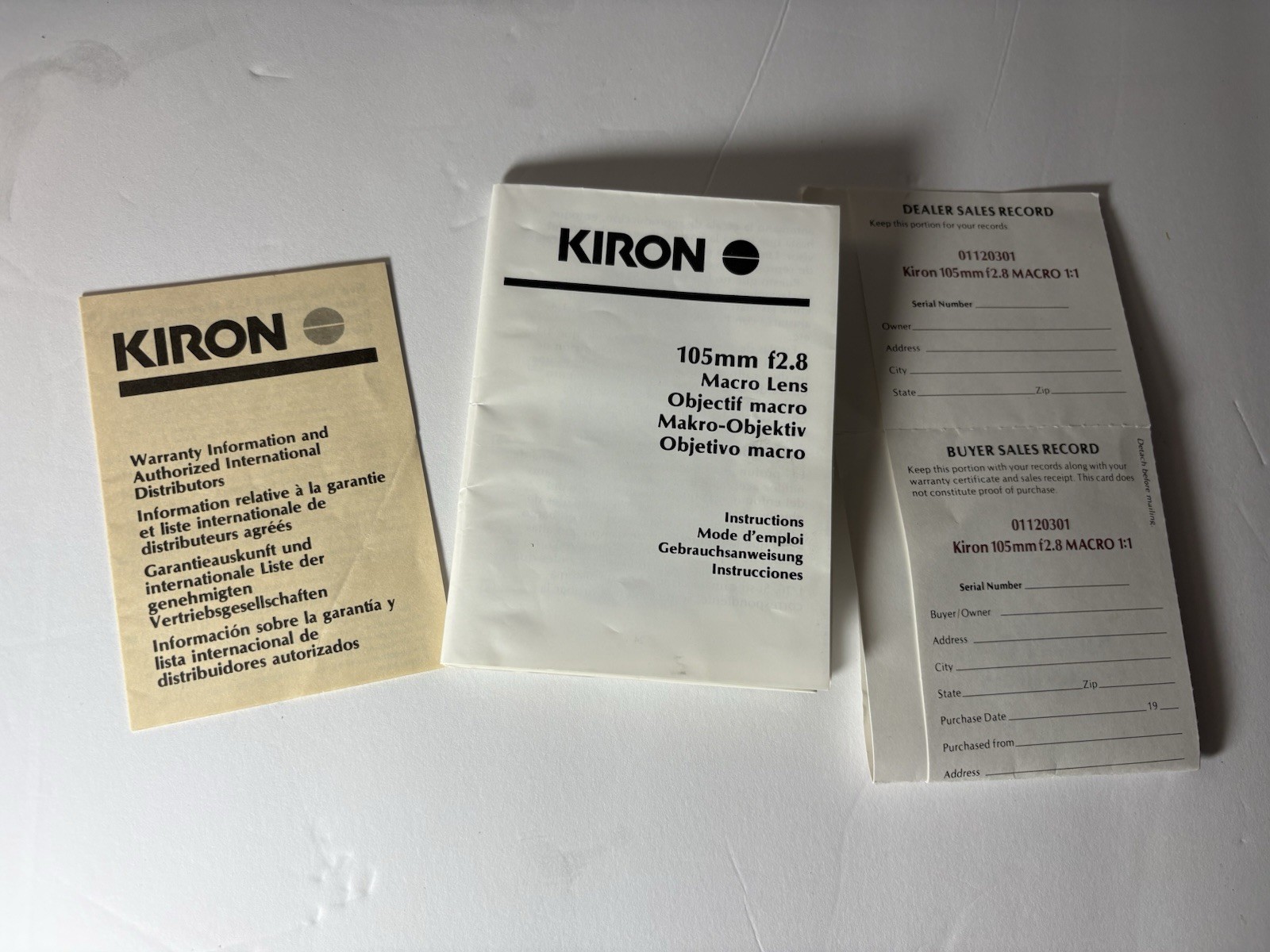 Kiron 105mm f/2.8 Macro Lens Nikon AI Mount Japan Manual Focus
