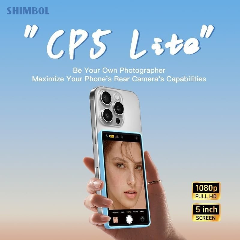 SHIMBOL CP5 Lite 5″ Vlog Selfie Phone Monitor Screen 1080P HD iPhone Gear Camera