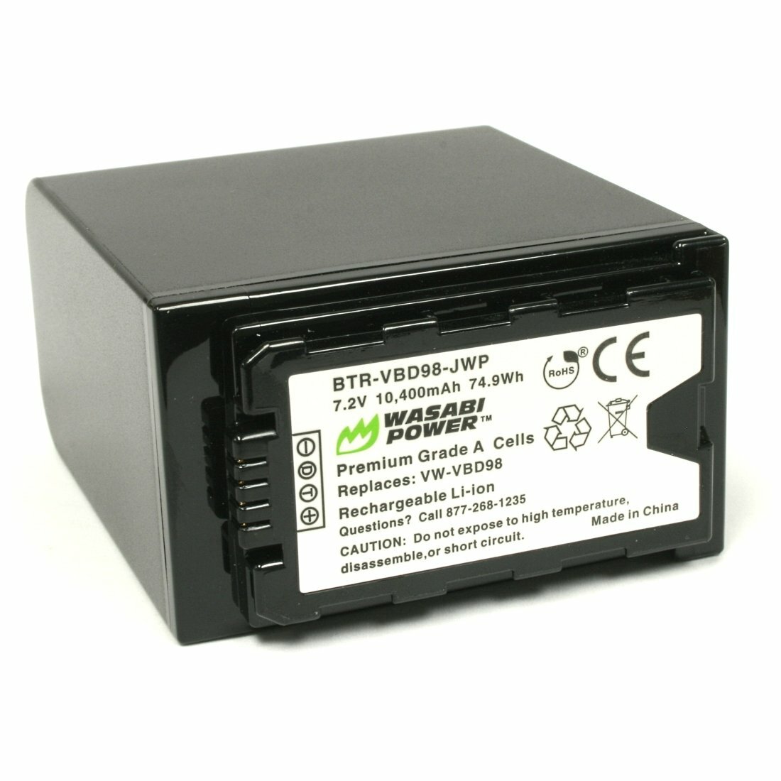 Wasabi Power Battery for Panasonic VW-VBD98, VW-VBD78, AG-VBR89G (10400mAh)