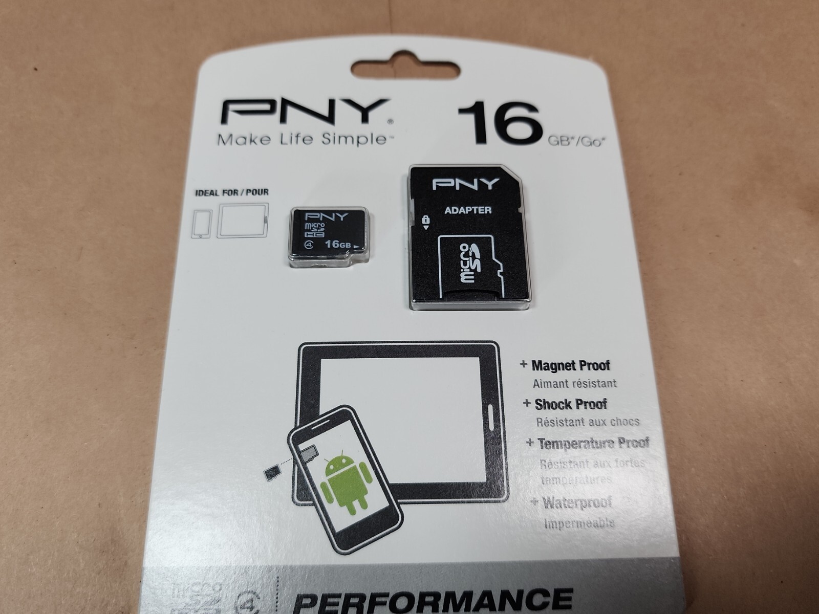 PNY 16GB MICRO SD HC PERFORMANCE CARD NEW SEALED FREE SHIPPING