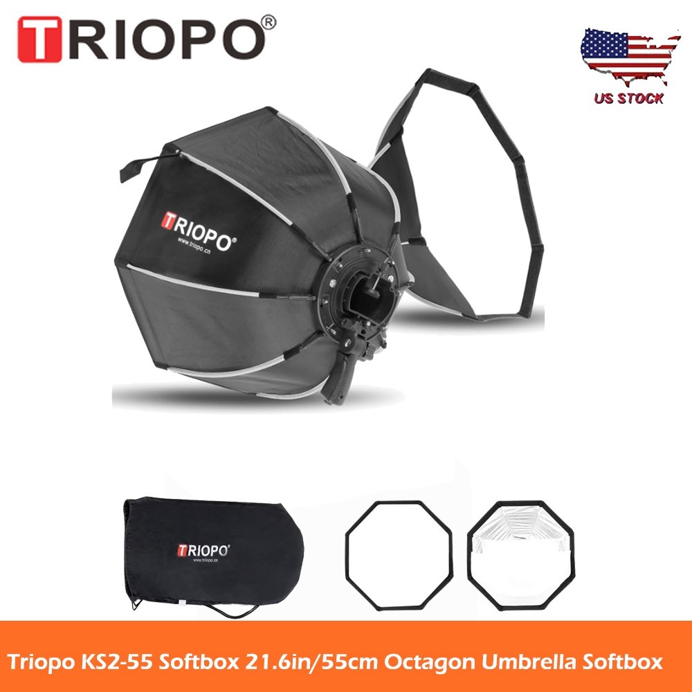 Triopo Softbox 21.6in/55cm Octagon Umbrella Photography Softbox (KS2-55)