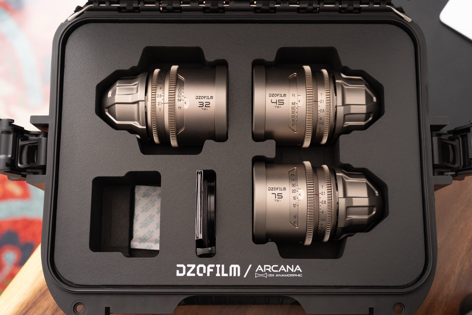 DZOFilm Arcana Anamorphic Prime 3-Lens Kit (ARRI PL, Titanium)