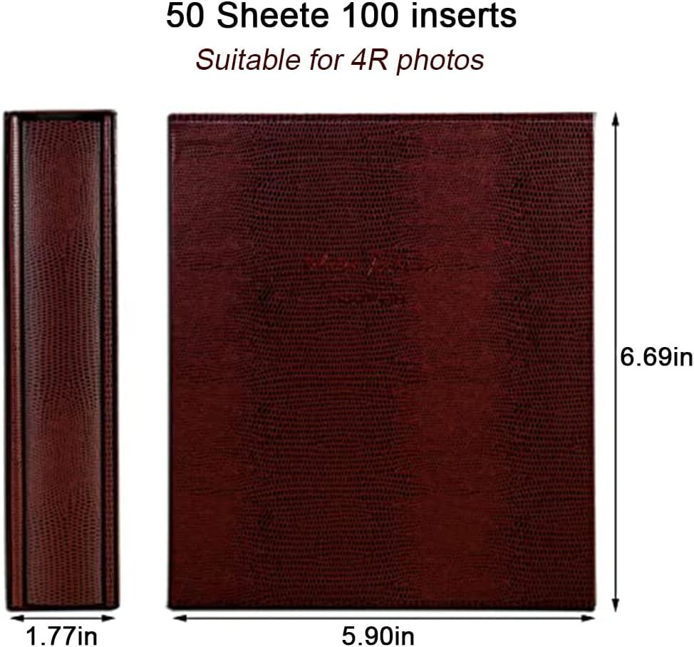 Small Photo Album 4×6 100 Photos 50 Pages Picture Portfolio Folder Art Book Stor
