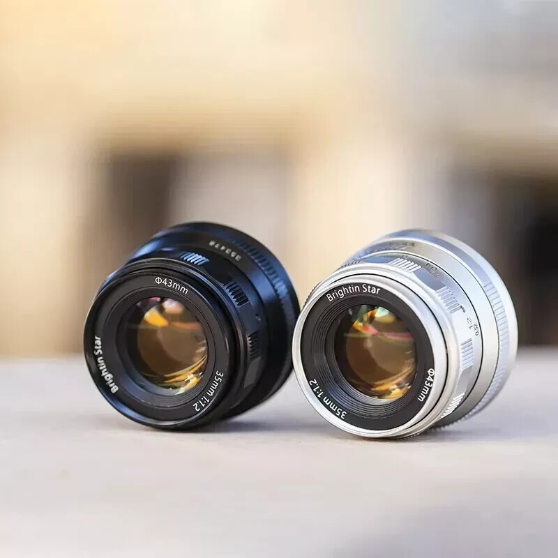 Brightin Star 35mm F1.2 APS-C Lens for Sony E,Fuji X Canon EOS,M4/3 Mount Camera