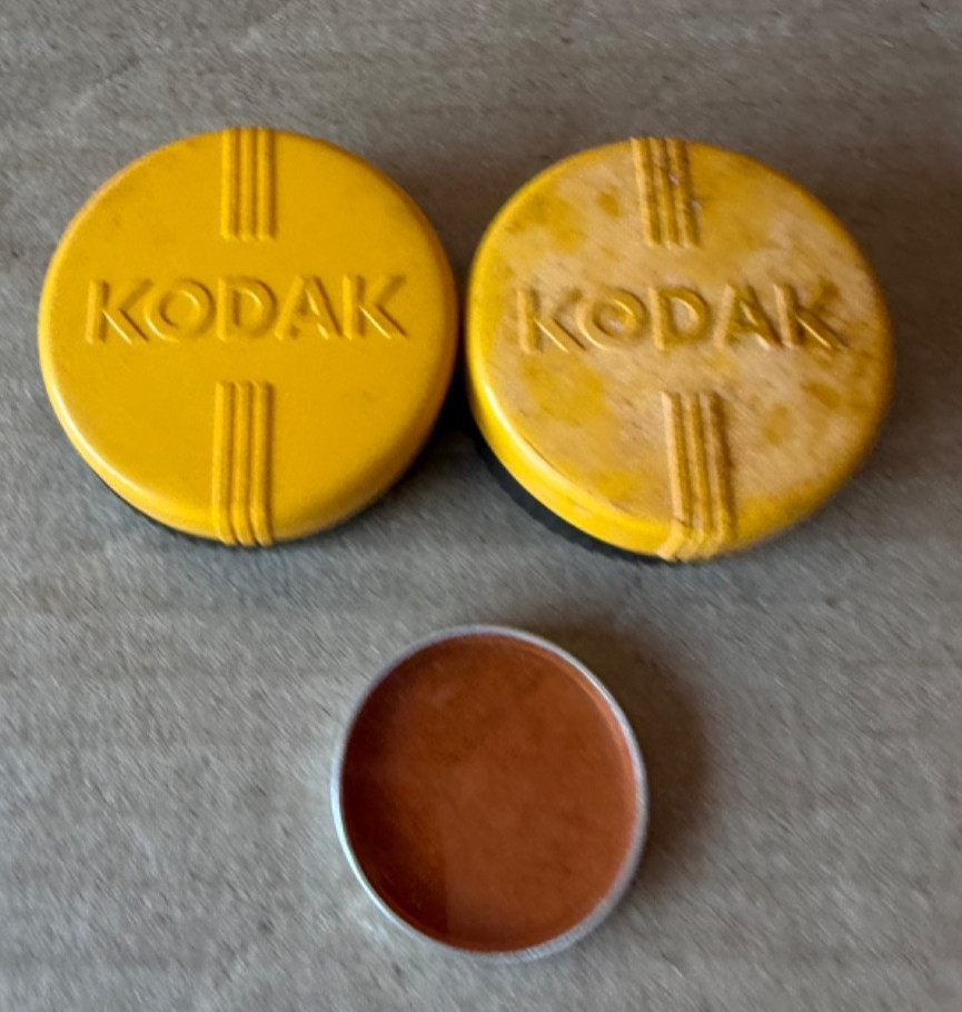 Vintage Kodak Type A Series V Camera Lens Filter Lot Yellow Tins