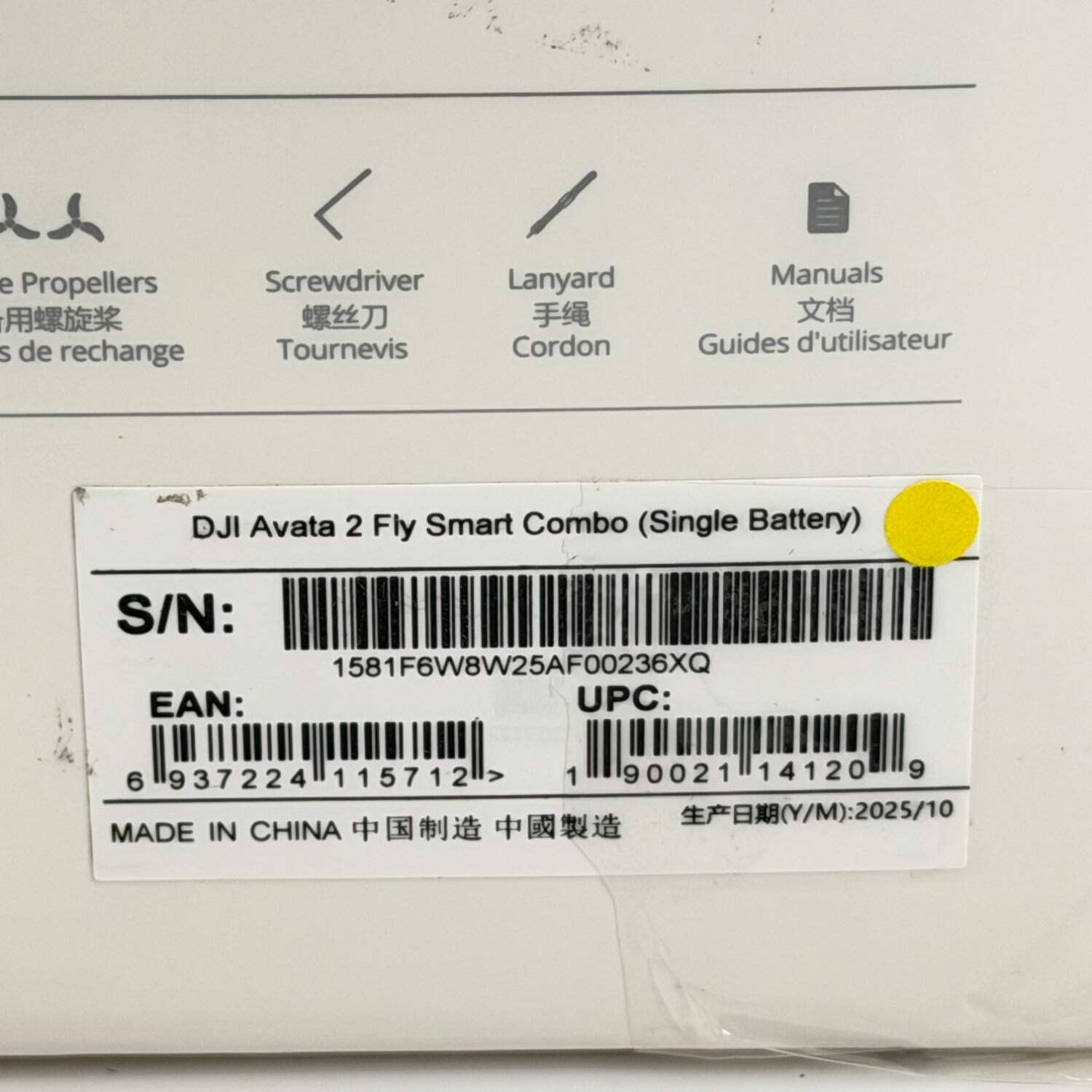 DJI Avata 2 Fly Smart Combo (1 Battery, Goggles N3) CP.FP.00000266.01