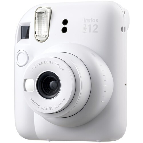 Fujifilm INSTAX MINI 12 Instant Film Camera with Instant Film – Clay White