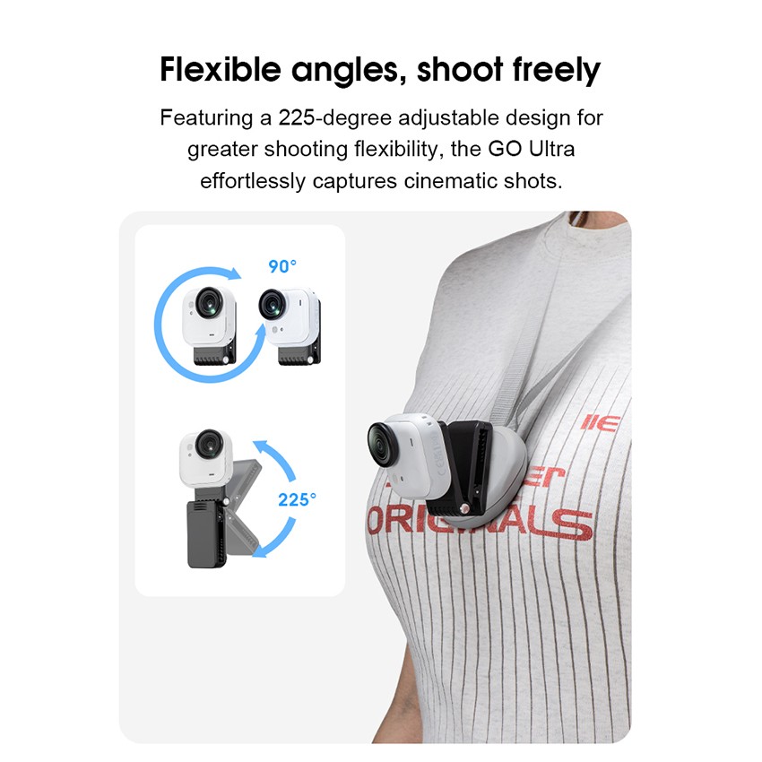 Snap Clamp Magnetic Backpack Clip Base Expansion Mount for Insta360 GO Ultra