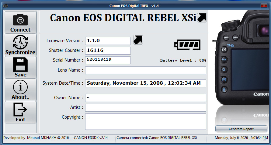 Canon EOS Rebel XSi 12.2MP Digital SLR Camera Kit w/ 18-55mm IS Zoom Lens