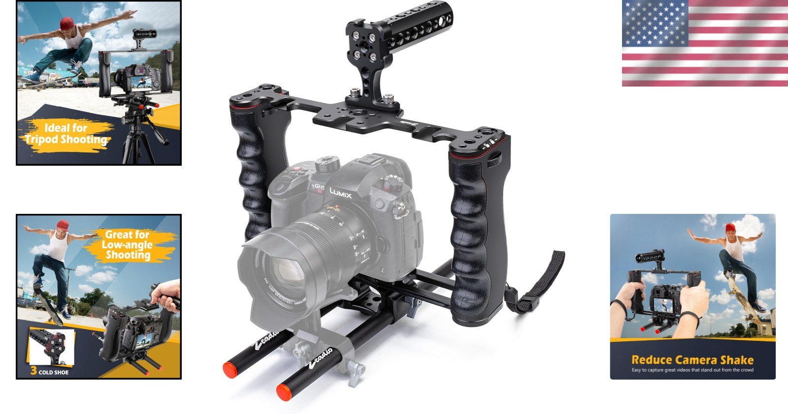 Aluminum Film Making Kit with Top Handle & Arri Holes