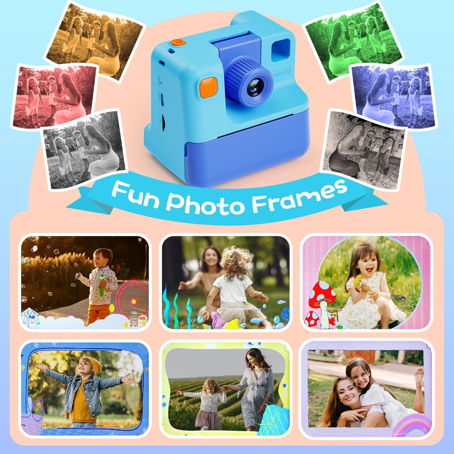 Kids Camera Instant Print, Christmas Birthday Gifts for Girl Boys 3-12 Years …