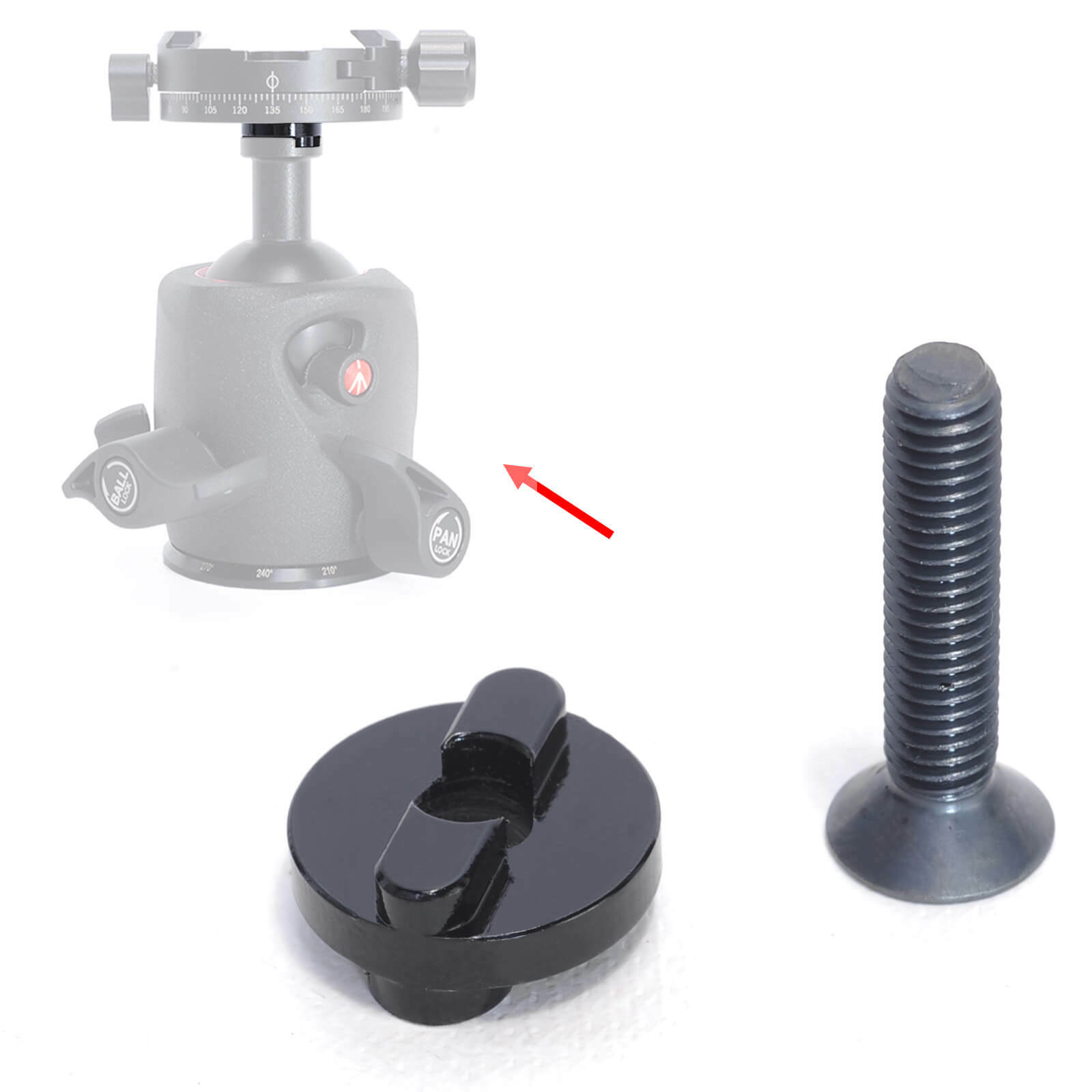 Arca-Swiss Quick Release Clamp Adapter for Tripod Ball Head of Gitzo, Manfrotto