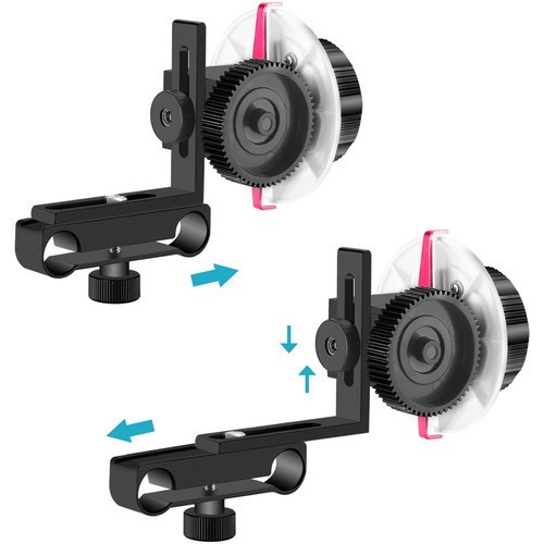 Neewer Follow Focus Digital Video Cameras Red for 15mm Rod Quick Release Clamp