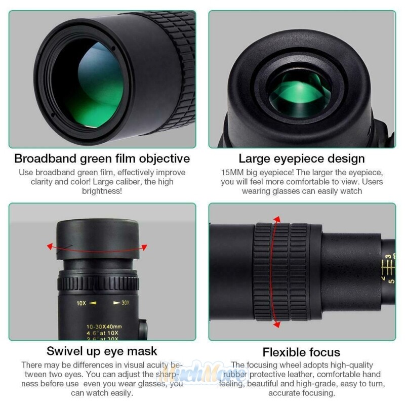 4K 10-300X40mm Super Telephoto Zoom Monocular Telescope Binocular Night Vision