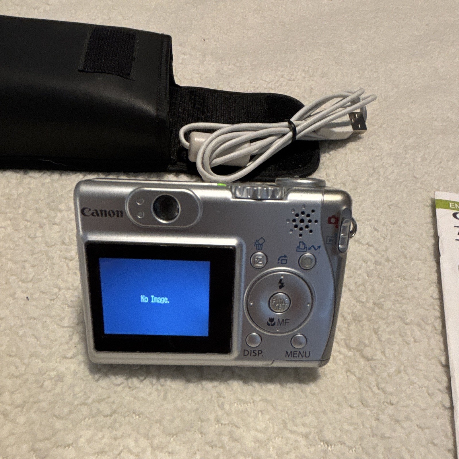 Canon PowerShot A530 Silver 5.0MP 4x Zoom 1.8in w/ Case USB Cable & Guides