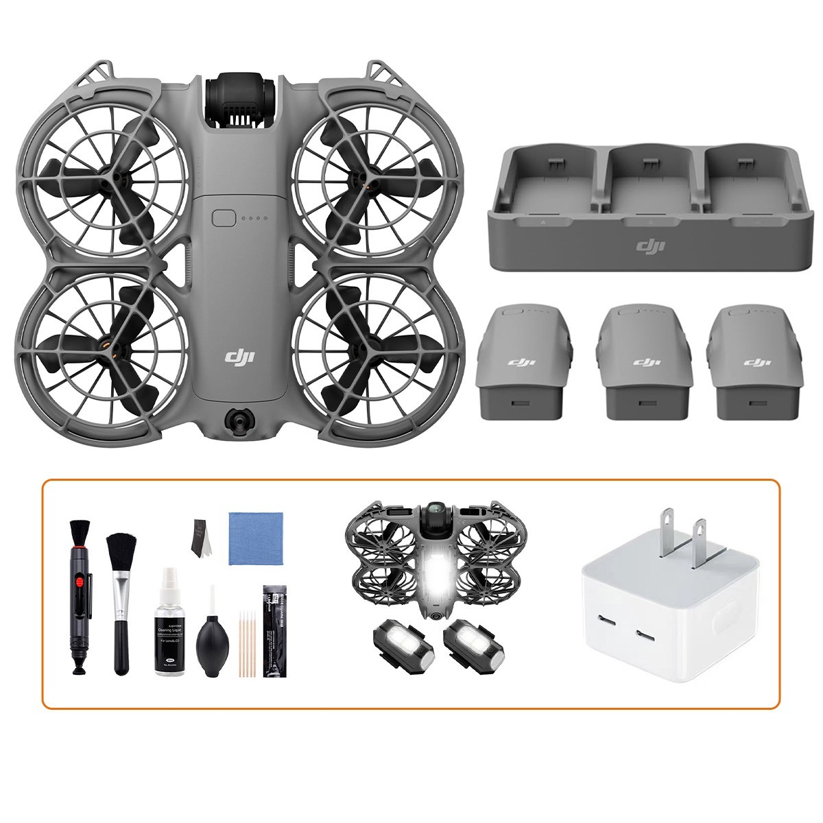 DJI Neo 2 (Drone Only)/DJI Neo 2 Fly More Combo (3 Battery) Quadcopter Bundle