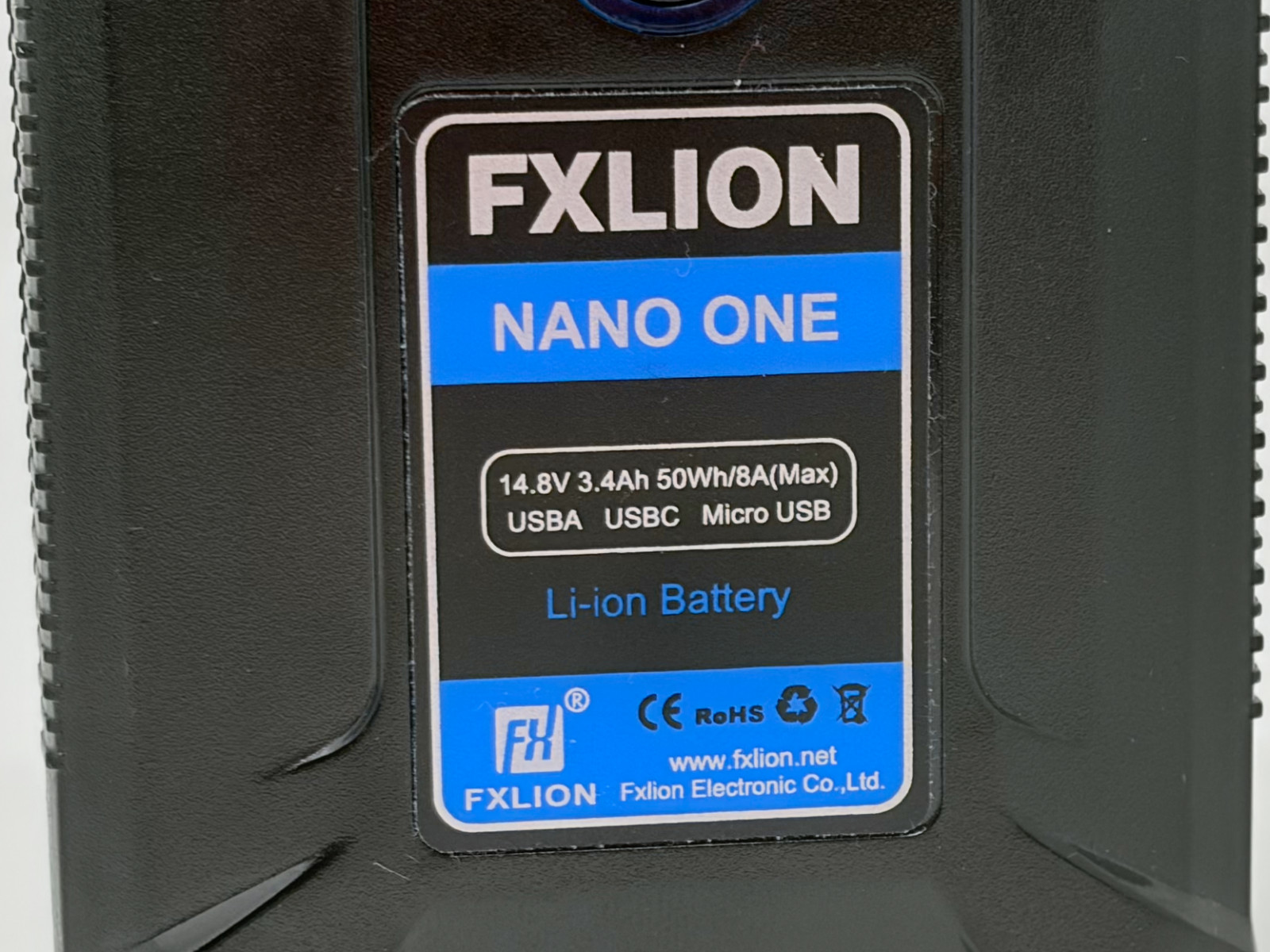 FXLION NANO ONE V-Mount V-Lock Li-ion Camera Battery 50Wh 14.8V 3.4Ah D-Tap USB