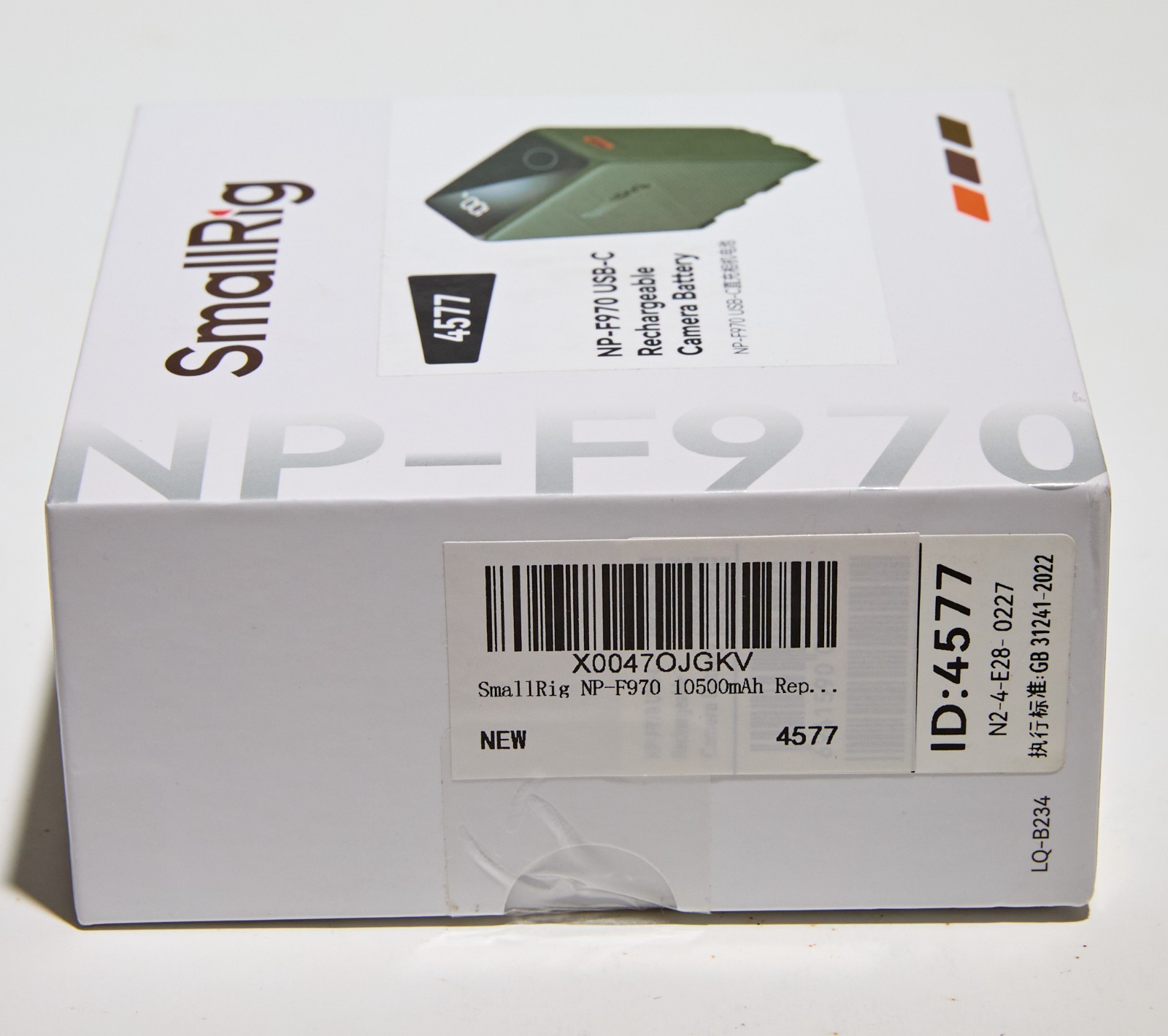 SmallRig 4577 L-Series/NP-F970 USB-C Rechargeable Camera Battery (Green) NEW