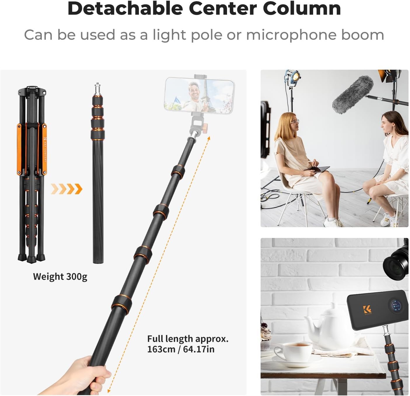 K&F CONCEPT 78inch Light Stand Adjustable Studio Tripod Stand for Photography