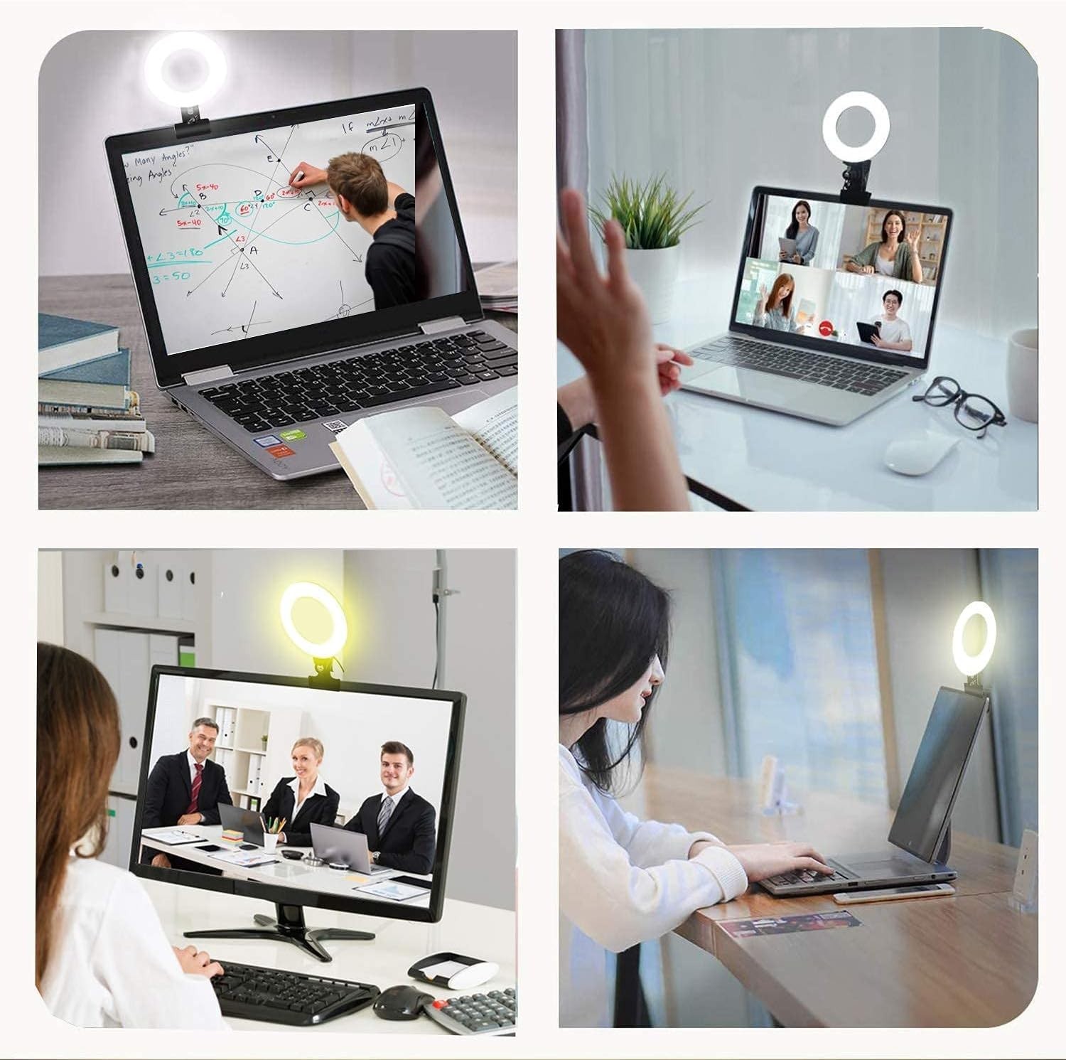 Ring Light 5 Inch USB Portable, 3200K-6500K Dimmable LED Clip on for Laptop C…