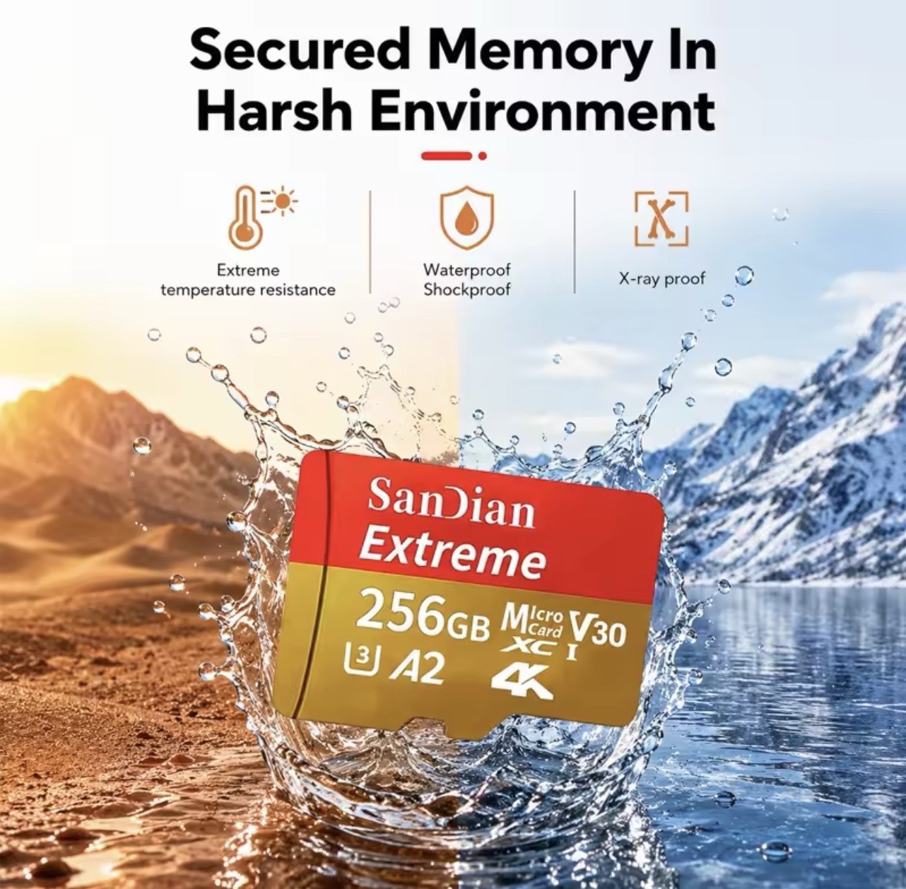 SanDian Extreme 2TB microSDXC U3 A2 V30 4K High Speed Memory Card