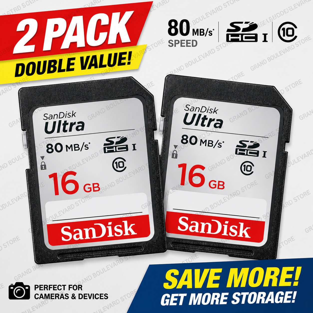 SanDisk Ultra 16GB 80MB/s SD SDHC SDSDUNC Camera Card 10 Genuine OEM Fast Ship 1