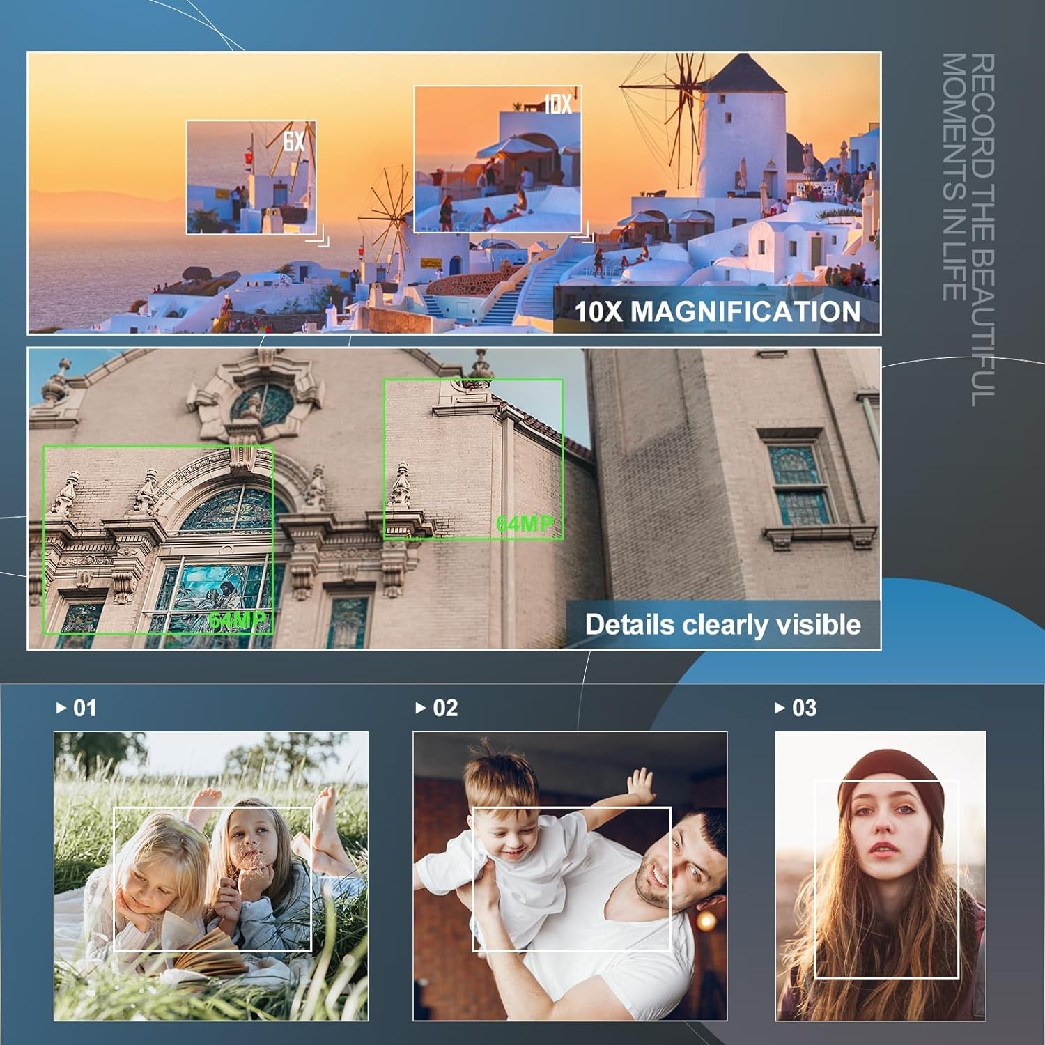 4k Digital Camera 64MP 10x optical zoom for Vlogging YouTube with 2 Batteries