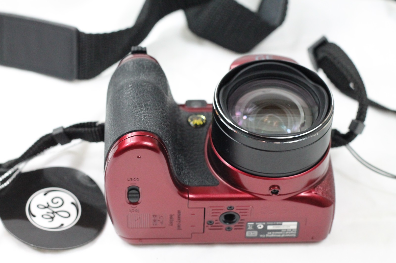 GE X5 14.1 MP Digital Camera & 8GB Card – 15X Optical Zoom Red -TESTED! – /966
