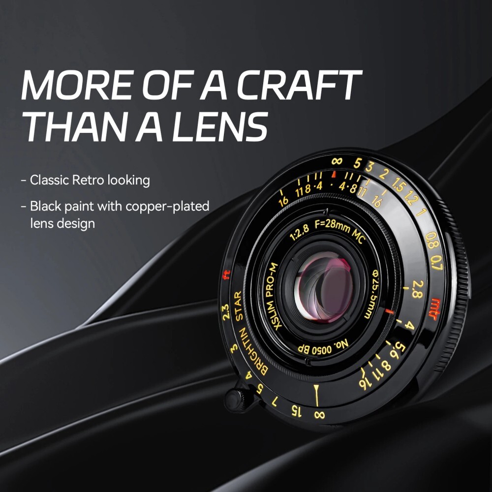 Brightin Star 28mm F2.8 Full Frame MF Lens for Leica M-Mount M240 M10 M10P M11