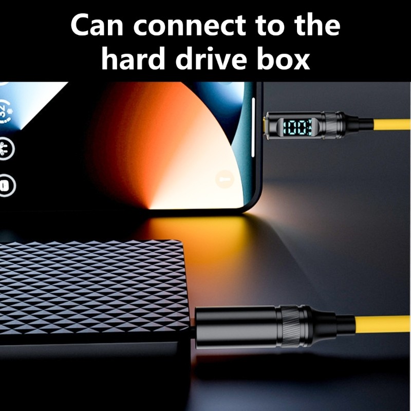 Fast Speed USB C Data Cable with Digital Indicator 1.8M for Hard Drive